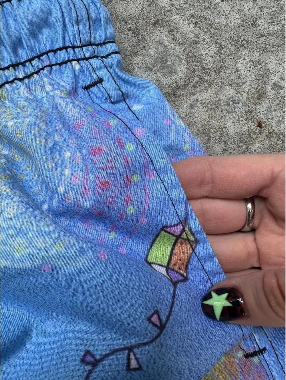 Blue Thunder Rio de Janeiro Swim Trunks Mens M Brazil Beach Board Shorts Print